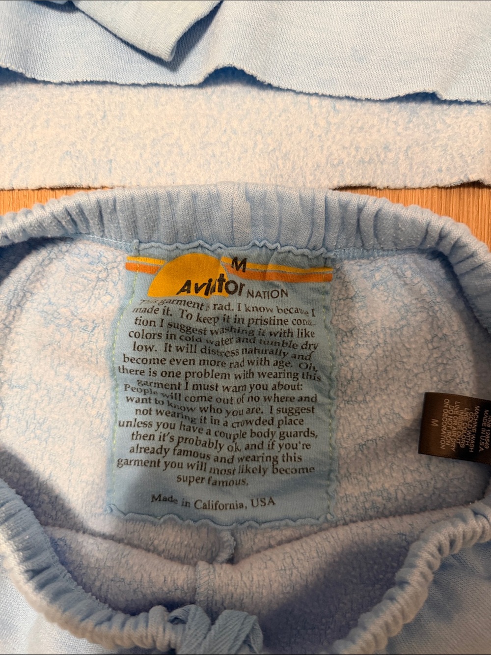 Aviator Nation Pale Blue Smiley Face Hoodie & Joggers Set - Picture 4 of 5